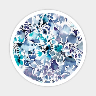 Magic flowers Blue Magnet